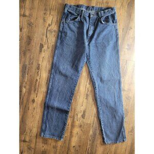 RUSTLER Blue Denim Straight Leg 4 Pocket Mens Jeans Size 34 X 34 #130273